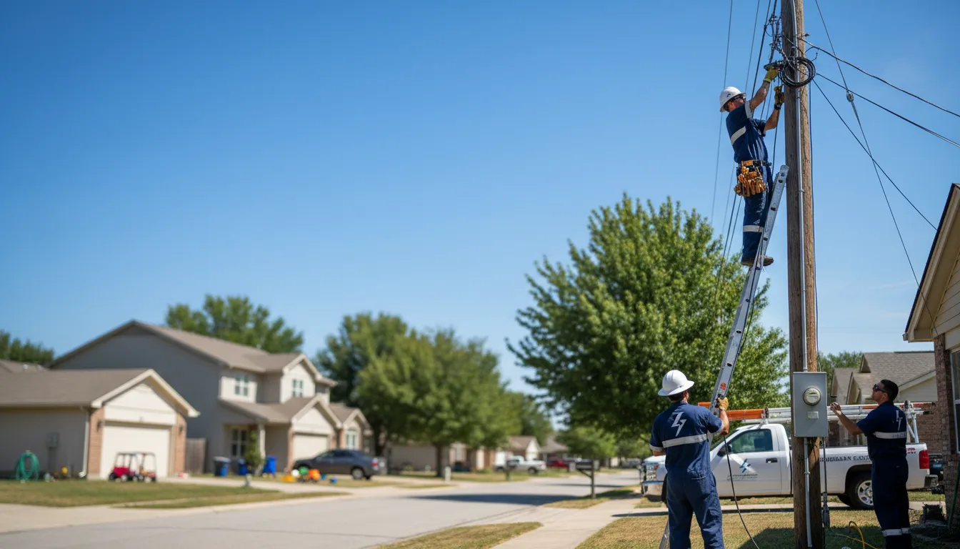 Residential electrician providing installation services in Palmdale, FL